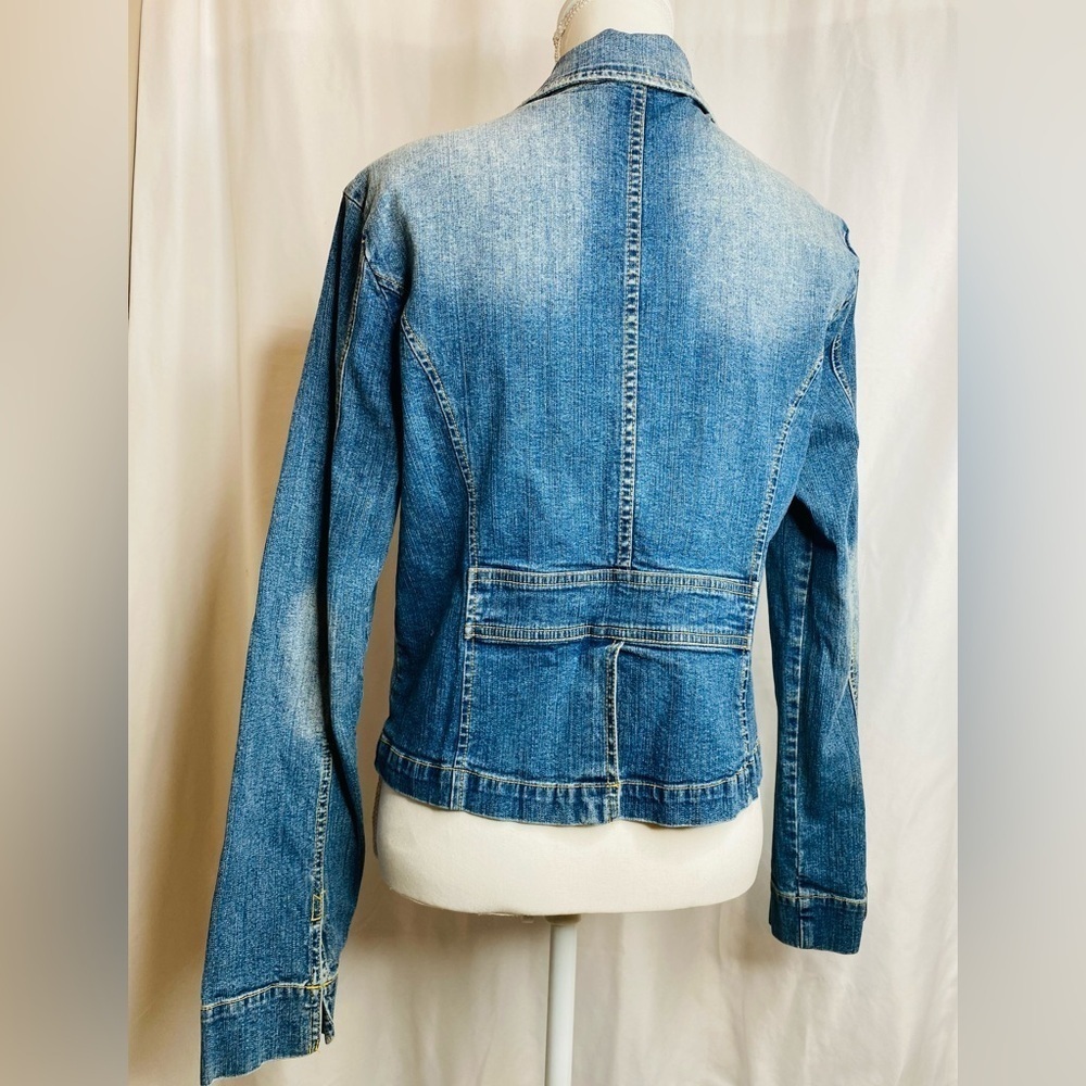 Vintage Pierre Cardin Stonewash Blue Jean Jacket Sz Large - Picture 8 of 15